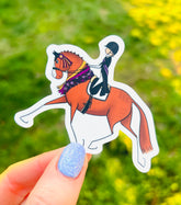 Chestnut Dressage Horse - Vinyl Sticker